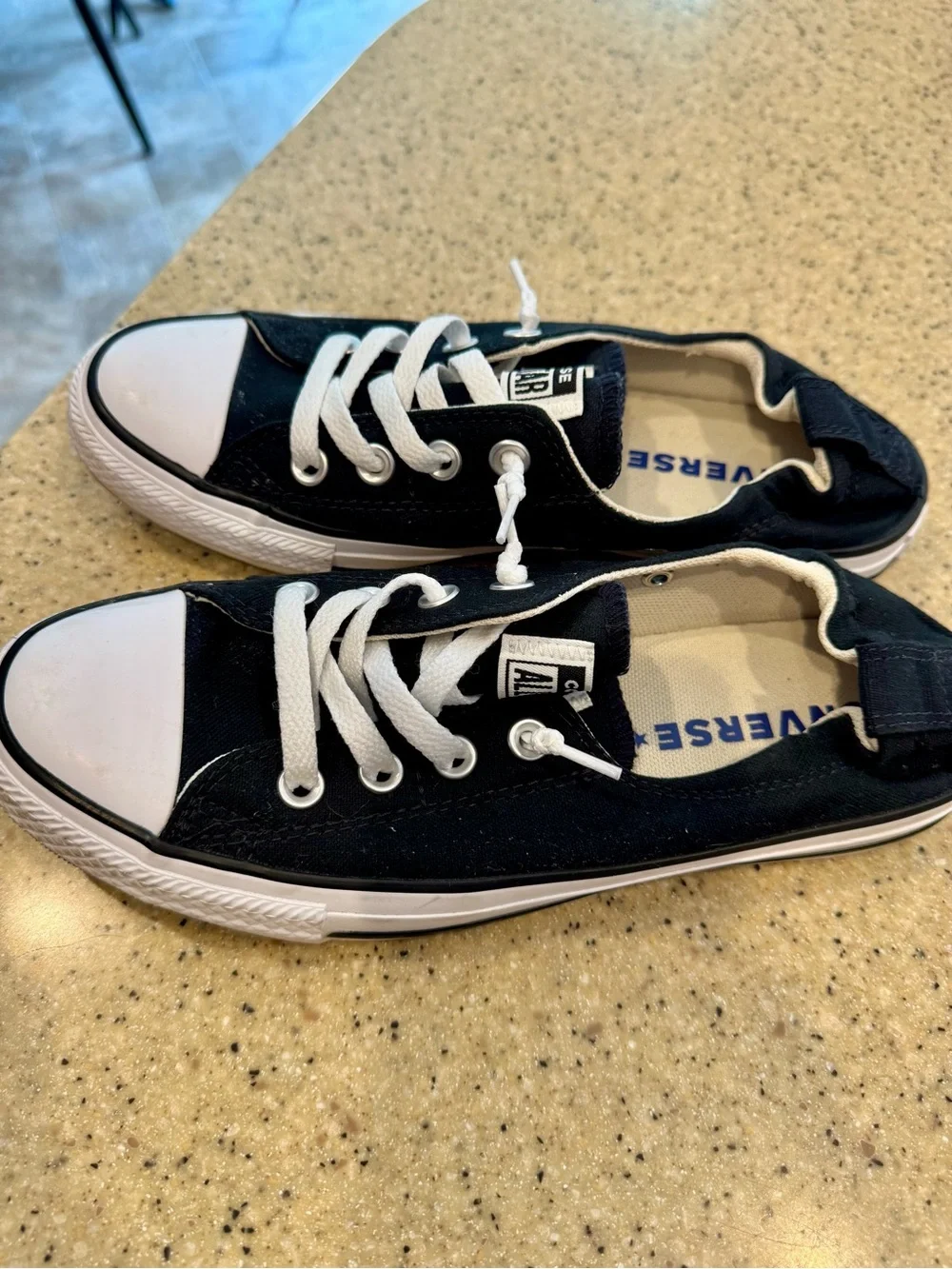 Converse Black and White Low Top Slip-in Sneakers